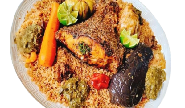 Delicious jollof rice served at African dining Aurora CO