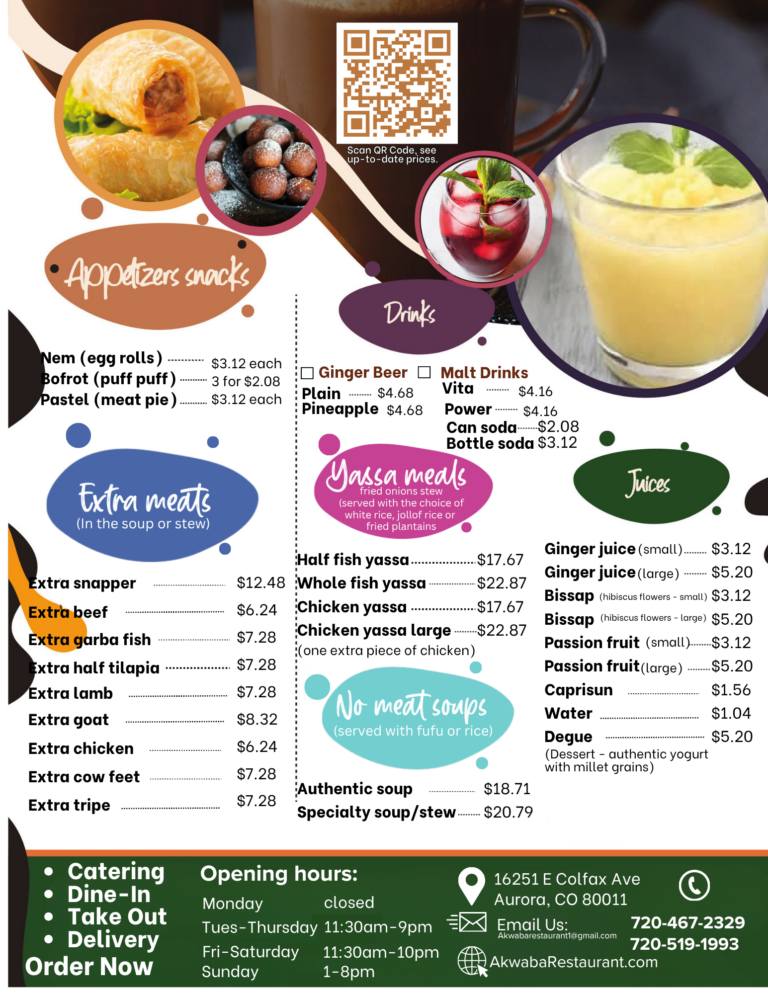 Akwaba Menu Page 2 View - 2025
